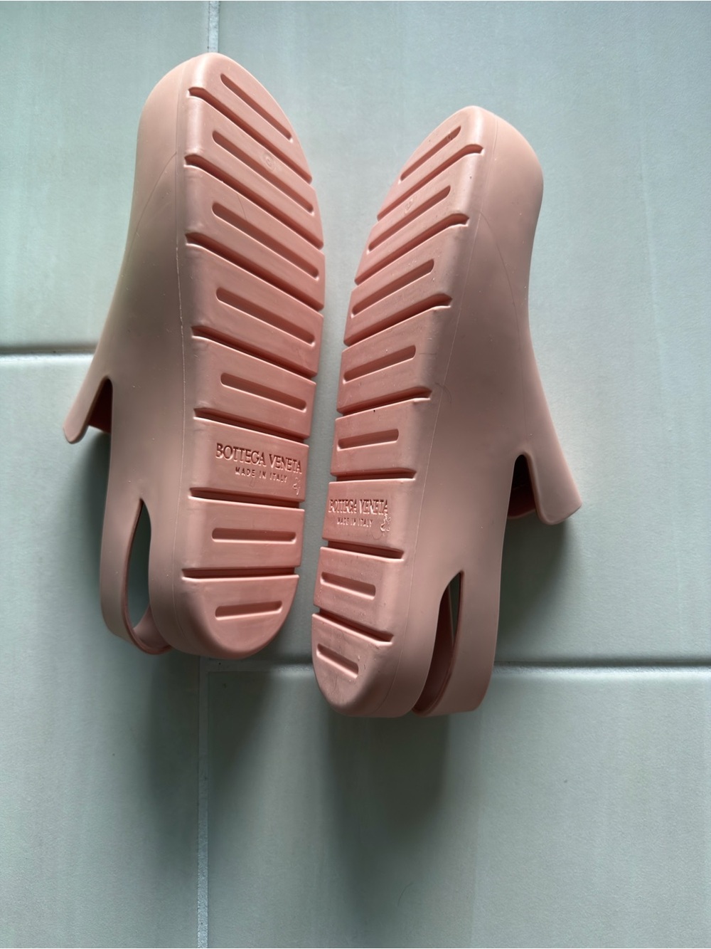 Bottega Veneta Women's Blush Pink Slip-On Mules - Picture 6 of 6
